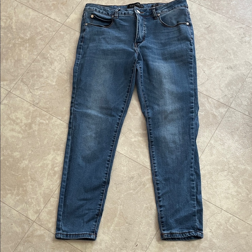 Tahari Chloe Women's Blue Skinny Jeans 10/30